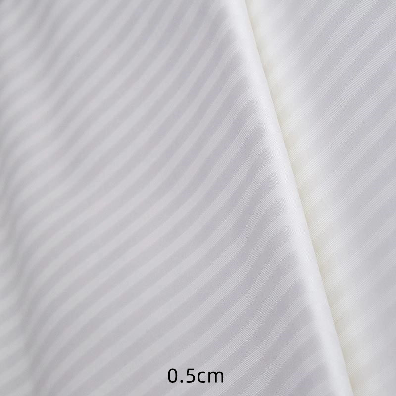Tessuto da letto a strisce T250 Polycotton CVC White T250