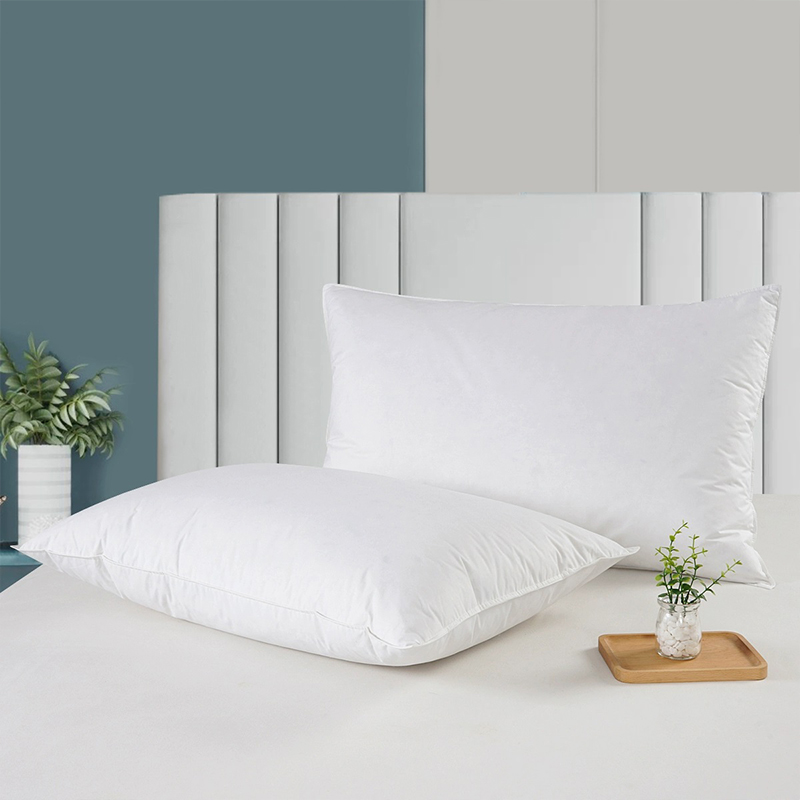 Cotone 233t guscio a percentuale 50% anatra bianca giù cuscini di piume per hotel