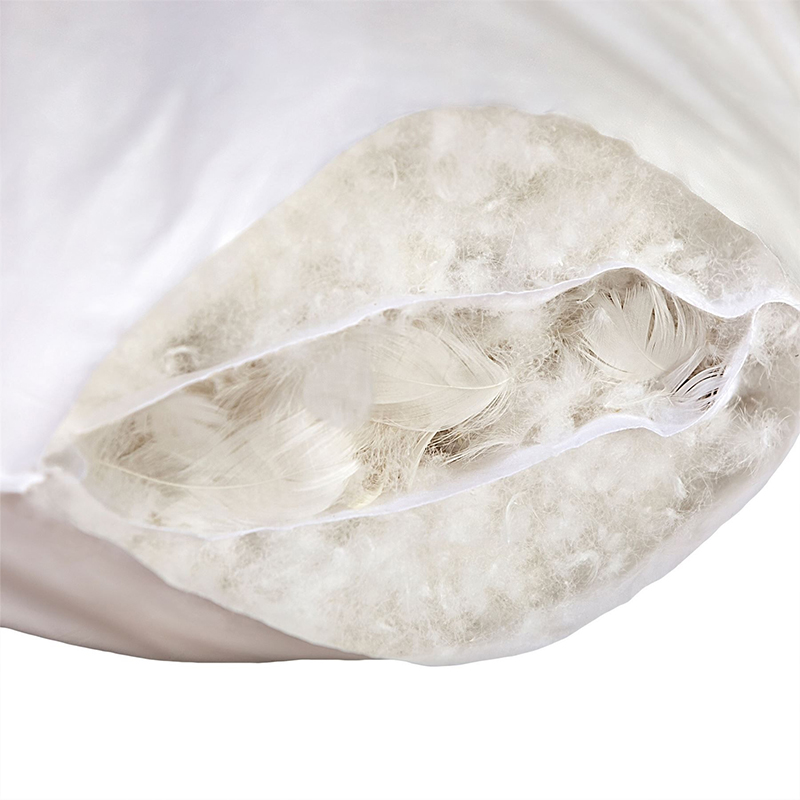 In che modo esattamente l'aggiunta di piccole piume d'oca (2-4 cm) in cumpli per dormire in piuma di piuma aiuta a disperdere la pressione?