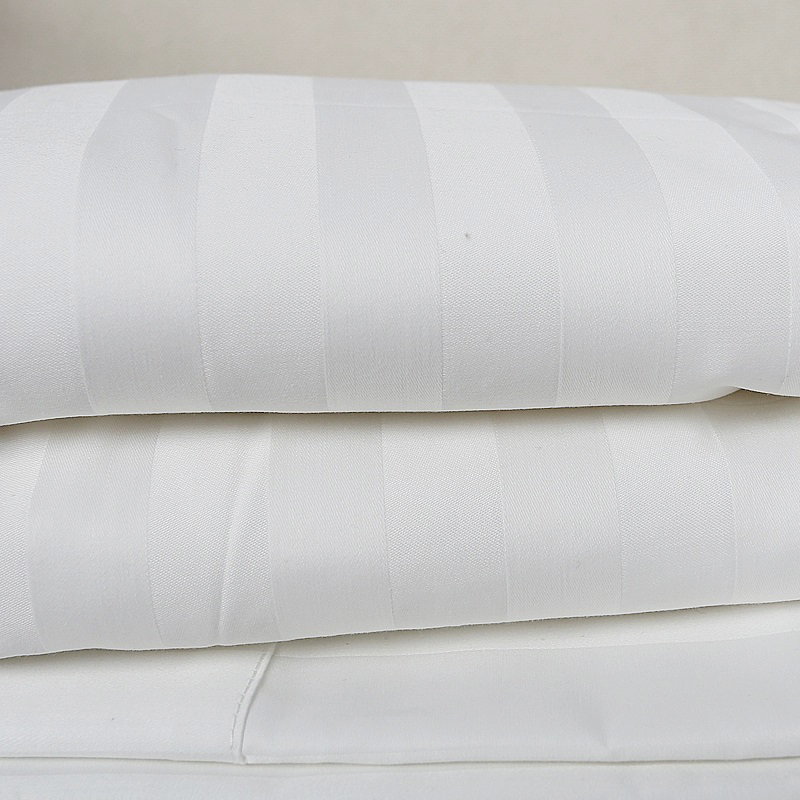 50% cotone 50% poliestere da 250 tc a strisce satinate boutique fogli da letto hotel fornitura