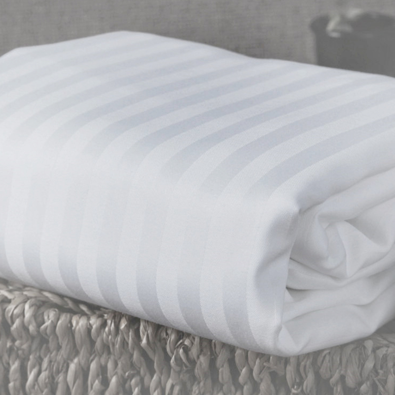 Pure Cotton White TC300 Stripe Stripe Hotel Sheets Fornitura