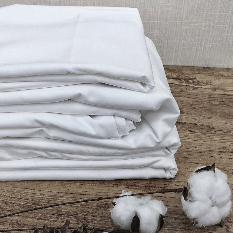 Pure Cotton Pure Bianco bianco T250 Seteen Plain Hotel Sheets