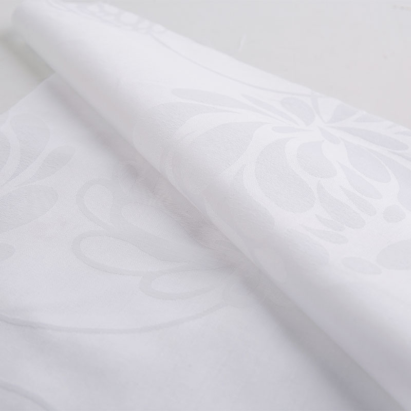 Tessuti per letti da letto bianco di fiore jacquard cotone